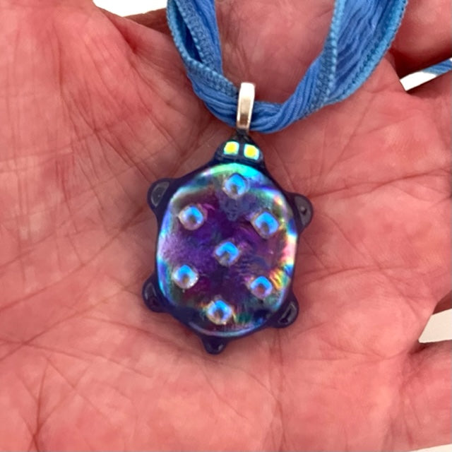 Fused Glass Tortoise Pendant