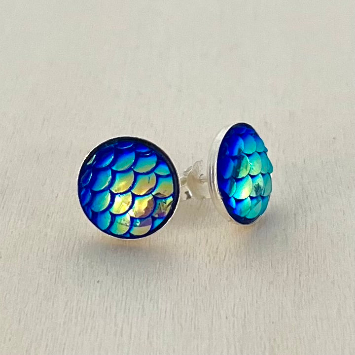 Fish Scale Post Earrings