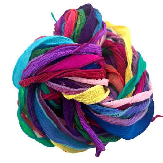 Hand Dyed Silk Cord - Bright Colors