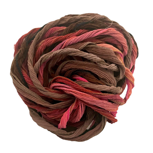 Hand Dyed Silk Cords - Earth Tones